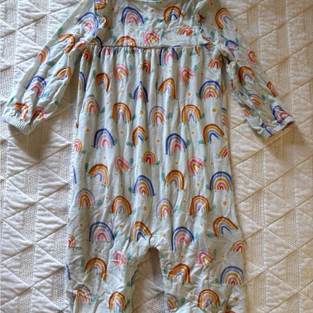 Angel Dear Rainbow Turtle Romper, 6-12 months